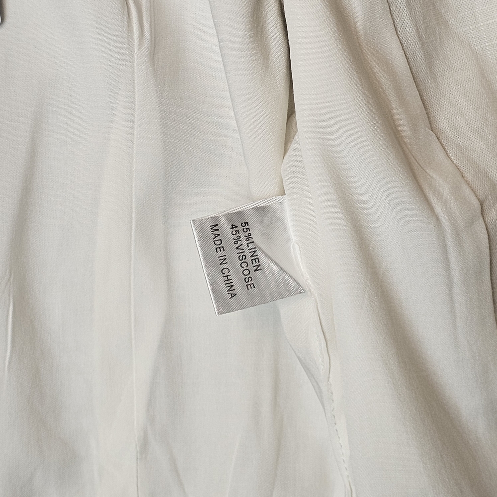 NWT Billy J Ivy Vest - Off-White Linen-Look Wrap Waistcoat- Size 6 - Picture 3 of 8